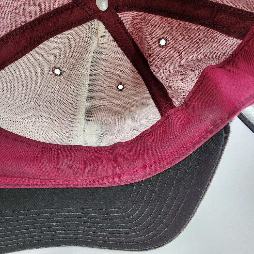 Vintage Ram Golf PGA Tour Hat Adjustable Strap Red Black Velvet Bill Made in USA